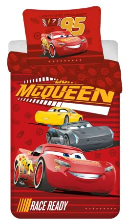 Bettwäsche Disney Cars Race Ready, Bettbezug 140 x 200 cm, inkl. Kissenbezug