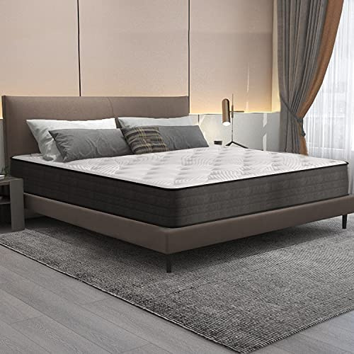IZTOSS Matelas 140x190 - Épaisseur 16cm - Luxe Matelas de Lit d'Adulte - Mousse Mémoire Adaptative - 8 Zones de Confort - Blanc - Moyenne Fermeté