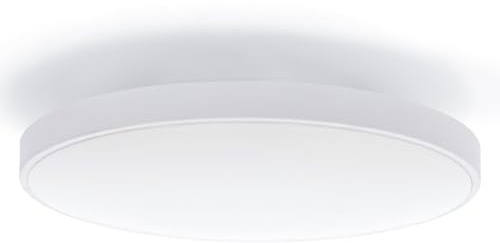 M Ledme - Plafoniera a LED 40W, Plafoniera per Bagno IP44, 4.000 lumen, Luce Colore Neutro (4500K) per Bagno, Cucina, Balcone, LM8258
