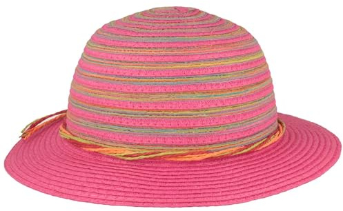 Bred barnstråhatt för flickor, solhatt av papperskant, sommarhatt, hopvikbar & robust, ROSA, 52