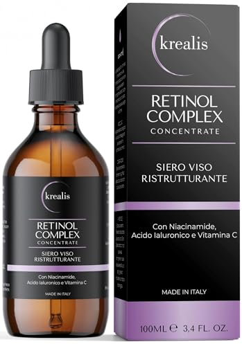100ml - Retinolo Viso Completo con Niacinamide, Acido Ialuronico e Vitamina C, Siero Retinolo Idratante, Siero Viso, Antirughe, Antimacchia