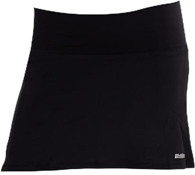 Black Crown - Falda de Padel Mujer Maya - 100% poliéster - Ligera y Suave - Tejido Transpirable - Diseño Ergonómico - Secado Rápido (FR/ES, Letras, S, Regular, Regular, Negro)