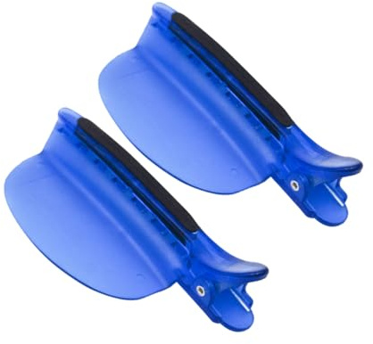 ABOOFAN 2 piezas Clip para Peinar y Seccionar Cabello Pinzas para Extensiones y Mechas Clip Seguro y Versátil para Salones y Uso Profesional Azul
