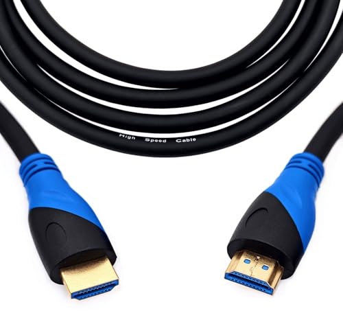 JZK 2M Câble HDMI 2.0 4K 60Hz, âme en cuivre pur, 2160P 1080P 720P Fil HDMI haute vitesse pour connecter ordinateur portable/PC/lecteur DVD à moniteur/TV/projecteur, pour blu ray, VHS