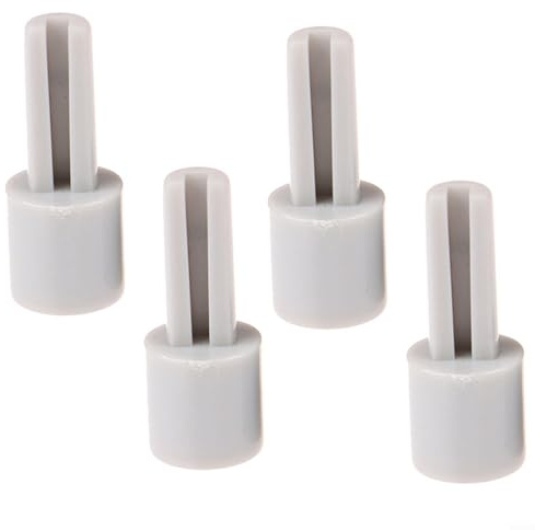 Fauhapyway Lot de 4 boutons d'extension de potentiomètre en plastique, tige allongée de 25 mm, demi-trou de 6 mm, gris pour mixeur