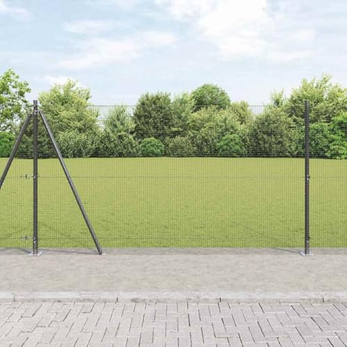 Sophrelle Poste de Valla Gris 10 x 1,2 m (16 x 16 mm Malla) Acero y PVC Gris,3352523