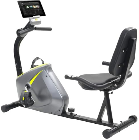 GeenYuu Magnetic Seat Ergometer with Pulse Measurement, 8 Resistance Levels, LCD Display with Tablet Holder, Non-Slip Pedals, 7kg Flywheel Mass, Ergonomic Seat for Home and Office