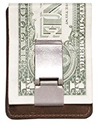 House of Jack Co. Wyatt Money Clip Wallet for Men,Front Pocket Wallet,Brown