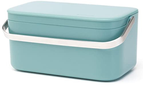 Brabantia Food Waste Caddy, Mint, 12.7 x 22.1 x 10.7 cm