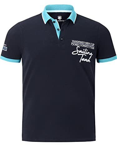Jan Vanderstorm Iwar pikétröja för män, Mörkblå, 3XL