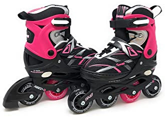 Chicago Skates Girls Adjustable Inline Skates - Medium Sizes J13-4 - Pink