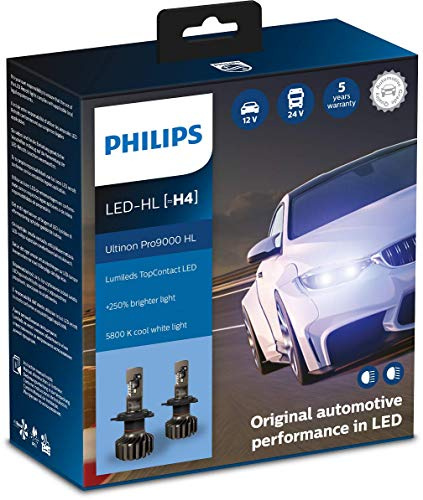 Philips Ultinon Pro9000 LED Car Headlight Bulb (H4), set of 2