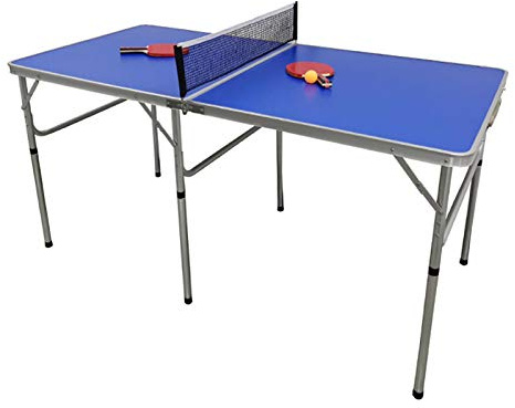 SHZICMY Mesa de ping pong plegable, mesa de ping pong, mesa de ocio, para interior y exterior, profesional, para casa y jardín, 152 x 76 x 76 cm