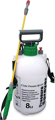 GardMax® 8L Pump Action Pressure Sprayer - use with water, fertilizer or pesticides - Next Day Delivery