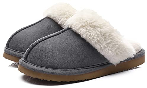 Beslip Women's Fuzzy Memory Foam Slippers | Fluffy Warm Comfy Anti-Slip ladies Winter House Shoes Indoor and Outdoor