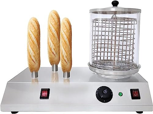 macchina per hot dog Girarrosto Elettrico For Salsicce, Scaldasalsicce, Riscaldatore For Hot Dog Con Asta Riscaldante In Alluminio, Corpo In Acciaio Inossidabile ， Facile Da Pulire, Si Riscalda Rapida