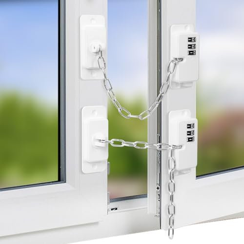 2 x Kühlschrankschloss ohne Bohren mit Code für Kinder unter 5 Jahren, Geeignet für Kühlschränke, Waschmaschinen, Schränke, Kleiderschränke, Toiletten, Weinkühler, Fenster