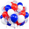 Luftballons Blau Rotes und Weißes, Ousuga 60 Stück 12 Zoll Dunkelblau Rot Weiss Konfetti Latex Helium Ballon für Frauen Mädchen Jungen Kinder Geburtstag Hochzeit Babyparty Jahrestag Party Dekoration