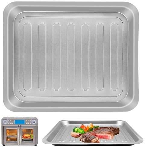 GWY Air Fryer Tray for Emeril Lagasse Dual Zone 360 Air Fryer Oven 25 QT Extra Large, 14''×12'' Steel Air Fryer Accessories Grill Pan Grill Plate Crisper Plate Replacement Parts Rack