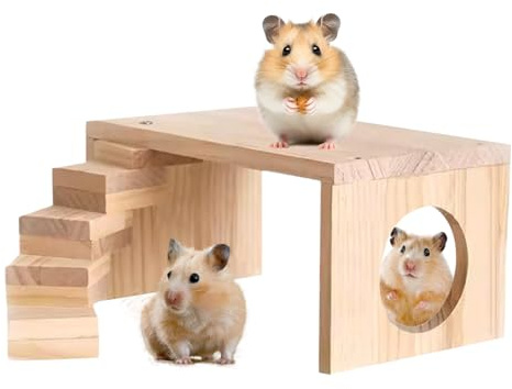 ETUCYNG Piattaforme per criceti, nascondigli con, ponte per roditori, accessorio compatto per piccoli animali, porcellini d', gerbilli, cincillà e topi