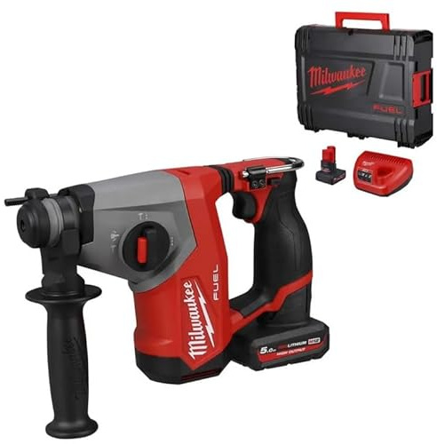 Milwaukee M12FHAC16-502X 12v Fuel 16mm Compact SDS+ Hammer Drill Kit - 2 x 5.0ah High Output Batteries