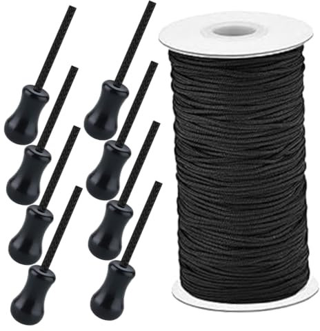 HOLIDYOYO Fensterrollozugschnur Geflochtene Jalousieschnur Zum Aufhängen Von Rollos Rolloende Schnurfallende Jalousieschnurknöpfe Rolloenden Jalousiezugschnur Vorhangzugschnur