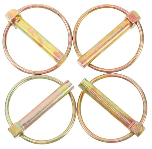 HORIALENCE 4 Pièces Goupilles Lynches à Ressort pour Tracteurs et Tondeuses Verrouillage Fiable avec Anneaux Connexion Sécurisée et Durable Installation Facile Usage Polyvalent
