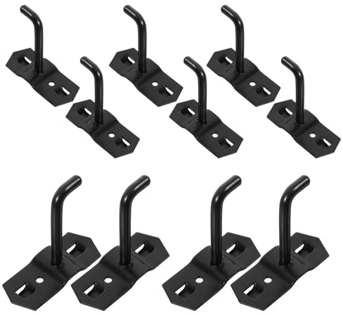 IWOWHERO Ganchos para Panel Perforado Cuadrados Negros 6 MM X 5 CM 10 Unidades Soportes de Alta Resistencia para Estanterías y Exhibidores Ideales para Organización Tiendas y Garajes