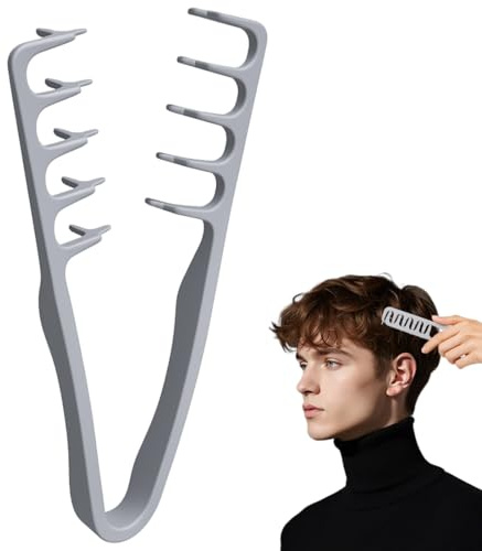 VRYNDH 1PC Pettine volumizzante capelli,pettine texture,pettine con denti larghi per dare più volume e morbidezza, definisce e districa senza sforzo