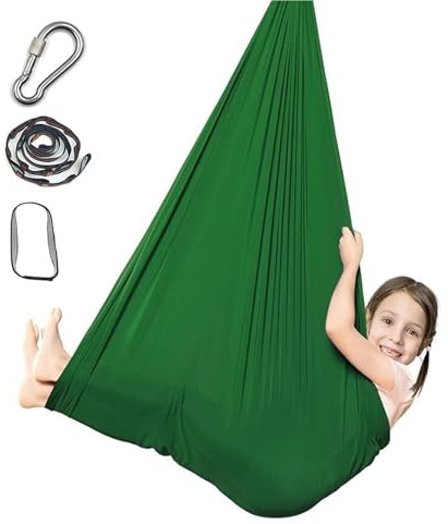 Hanging Swing Chair, Hammock up to 300lbs Indoor & Outdoor(Green)