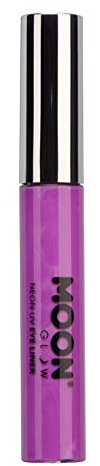 Moon Glow Eyeliner UV al neon - Brilla intensamente sotto la luce UV, Viola intenso, 10 ml (confezione da 1)