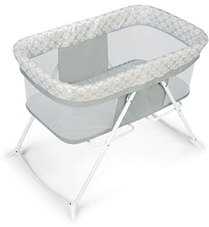 Ingenuity Snooze & Stow Rocking Tragbarer und Faltbarer Stubenwagen - Sheppy - Alter 0+ Monate