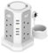 3M Tower Extension Lead with 4 Individual Switches, 8 Way Power Strip(3250W 13A) with 5 USB Ports and Multi-Protection Overload Protection Extension Socket Tower for Home, Office, Kitchen Use
