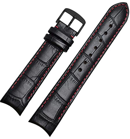 SZCURC Cinturino per orologio con estremità curva Bracciale in vera pelle 20 mm 21 mm 22 mm Cinturino di ricambio elegante e resistente