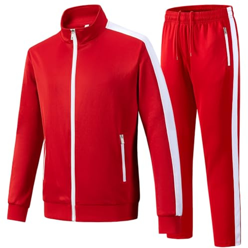 Feiairuike Men's Tracksuits 2 Piece Outfits Sweatsuits for Men Long Sleeve Track suits Athletic Full Zip Active Sports Sets