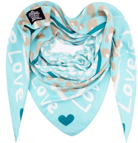 Gloop Pañuelo Triangular XXL Para Mujer, Suave Sin Picor, Ligero De Otoño Y Verano, Fabricado En Italia, Color Lavanda, Talla Única