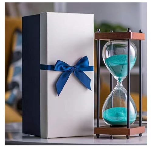 l'horloge, Horloge en verre de 30 minutes, horloge de sable, artisanat, décoration en verre for la maison, l'étude, le bureau, cadeau créatif.(Grün)