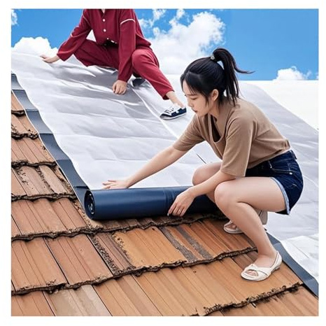 ASDQWER Cinta Impermeable Bituminosa，Rollo Adhesivo de Tela Asfáltica，Cinta de Reparación de Tejados，Cinta Selladora，para GrietaPiscina,Metal,Panel Compuesto de Aluminio(THK1.2mm/W0.2*L10m)