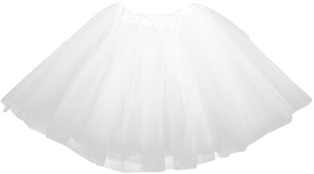 wellrun Women's & Girls White Tutu Skirt,30CM Length,Elastic Waist Layered Tutu Dress for Costume Party,Fancy Dress,Christmas,Birthday