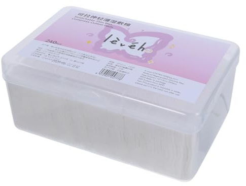 Genérico Discos Desmaquillantes Suaves de Algodón 240 Piezas 10x12 Cm para Limpieza Facial Seca y Húmeda, Almohadillas Faciales Cuadradas Reutilizables para Cuidado de Piel Sensible