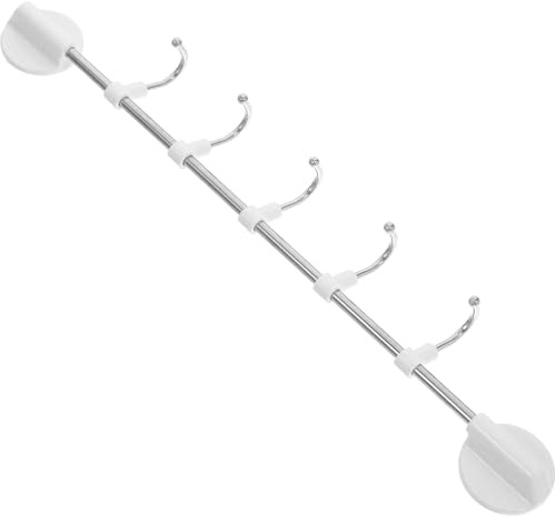 HONMEET Support Magnétique pour Réfrigérateur avec 4 Crochets Puissants en Polypropylène, Porte-ustensiles Cuisine Multifonction pour Barbecue et Torchons, Rangement Mural Compact Cuisine