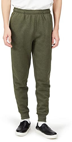 Amazon Essentials Men's Relaxed Joggers Sweatpants, Fleece, Comfortable Fit, Olive, XL