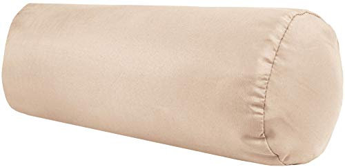 Bestlivings Nackenrolle 10x25cm (BxL) Bezug in der Farbe Sandgrau, in vielen vers. Farben