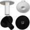 1STec 2 Black+ 2 White Single RG6 Coaxial Freeview Coax TV Aerial Cable Entry Protecting Bushes for Webro WF100 CT100 WF65 Freesat Shotgun Satellite Dish or Rooftop Antenna Lead (4 x Bushes)