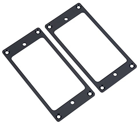 Mascherina Pickup, Cornice Pickup, Pickup per Chitarra, Pickup Humbucker Cromati per Chitarre Elettriche, Anelli di Montaggio per Pickup, Mascherina Pickup, Sostituzione di Montaggio, 2 Pezzi Nero