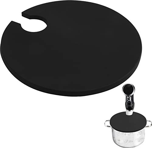 Tapa Sous Vide para cocina Sous Vide cocina para olla de hasta 10.5 pulgadas, evita la evaporación del agua y retiene el sabor para stock (black)