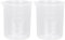 AKHTART 2 Pack Plastic Measuring Jugs, Transparent Lab Graduated Beakers, Heat Resistant Measuring Mixing Cups Set, Multipurpose Cooking Baking Liquid Measure Tool (250 ml+250 ml)