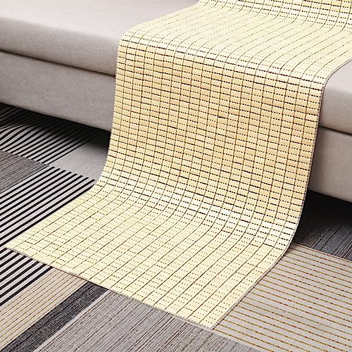 Estera de Cama de Bambú,Colchoneta para Bamboo Colchón,Estera de Dormir de Verano,Esterilla de Bambú Mahjong Refrescante,Colchoneta de Aire Acondicionado para Sofá y Cama (150x195cm(59x76.8in))