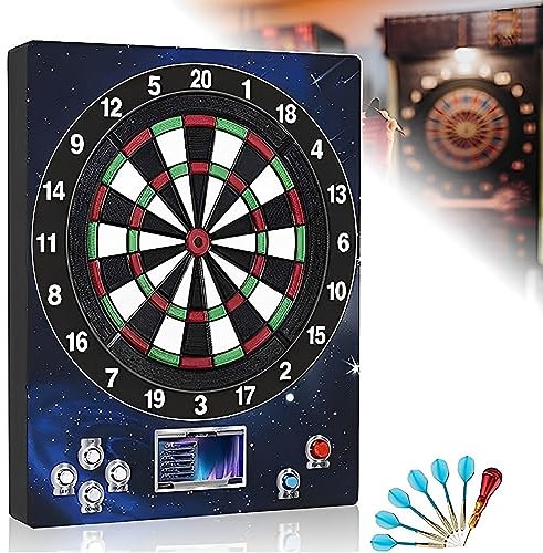 VACSAX Electronic Dart Board - LED Display, Soft Tip, Set of 6 Darts, Perfect for Indoor, Office, or Gifts