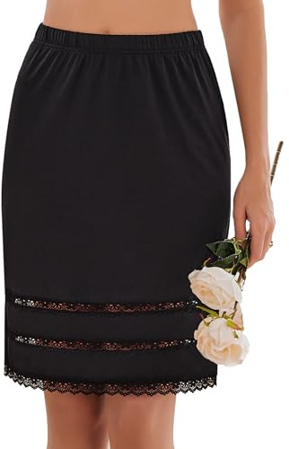 Avidlove Half Slips for Women Underskirt Short Mini Skirt with Floral Lace Trim